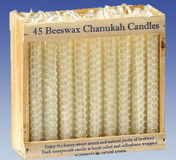 Picture of Rite Lite C-22-N Chanukah Candles - Honeycomb Beeswax&#44; Natural Color -  -pack of 6