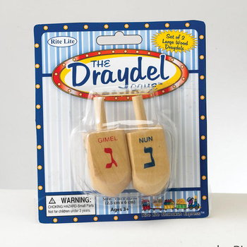 Picture of Rite Lite DR-16028 The Draydel Game - 2 Large Natural Wood Draydels - Pack Of 12