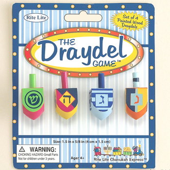Picture of Rite Lite DRL-9-CR The Draydel Game - 4 Small Painted Wood Draydels - Pack Of 12