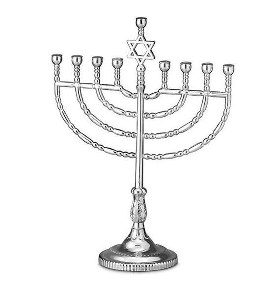Picture of Rite Lite MP-60 Large Traditional Menorah - Silvertone Finish - Pack Of 2