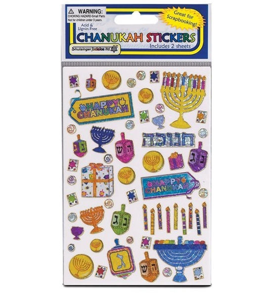 Picture of Rite Lite TY-14356 Chanukah Prismatic Sticker Sheets - Pack Of 12