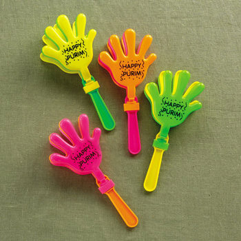 Hand Clapping Purim Graggers - 24/Display - Pack Of 24
