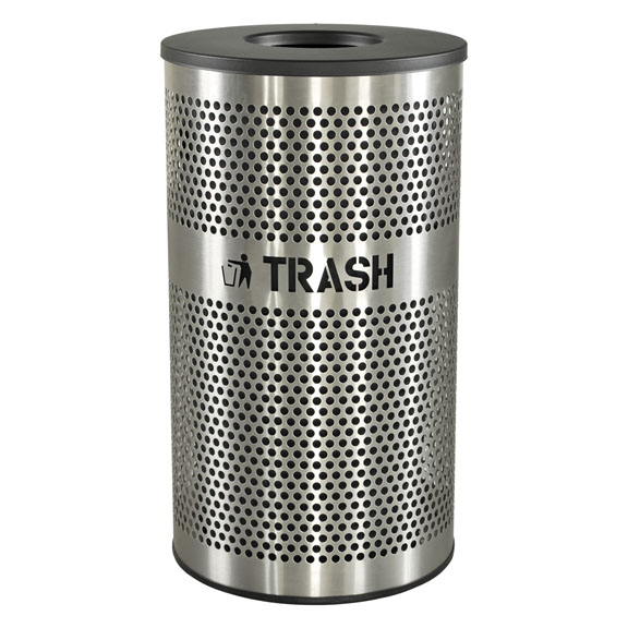 Picture of Ex-Cell Kaiser LLC VCT-33 PERF SS Venue Collection Trash Receptacle