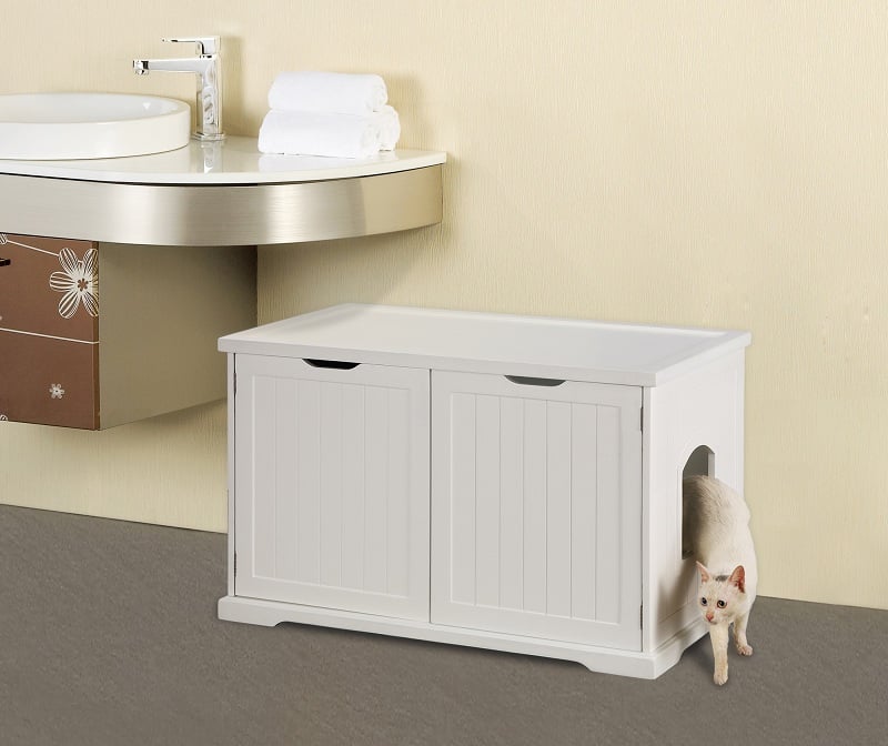 Picture of Merry Products MPS010 Cat Washroom Bench in White