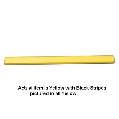 258-1790BLK 00207 Black W-Yellow Stripes Parking Stop