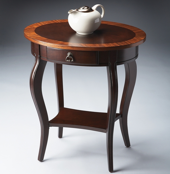 Oval Accent Table - Cherry Nouveau