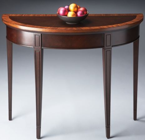 Picture of Butler 1533211 Demilune Console Table - Cherry Nouveau