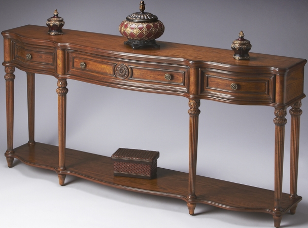 3028001 Console Table - Vintage Oak -  Butler Specialty Company