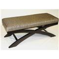 4D Concepts 77520 Go Go X Bench- Metallic Woven Linen with espresso legs 4D Concepts 77520 Go Go X Bench- Metallic Woven Linen with espresso legs