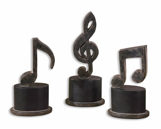 Picture of 212 Main 19280 Music Notes Set of 3 - Metal