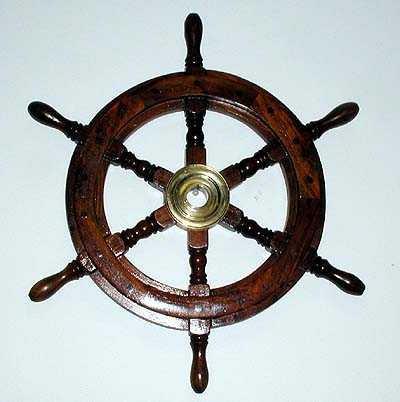 Benzara 17419 18 in. Wooden Ship Wheel