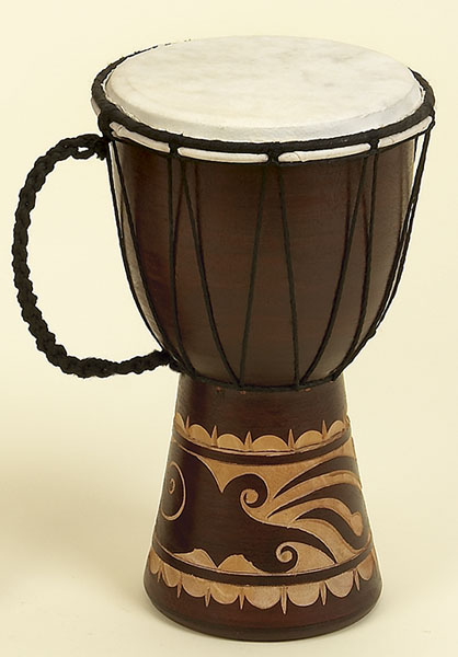 Picture of Benzara 89848 7 in. W Wood Leather Djembe Drum