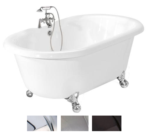 American Bath Factory T080B-OB Celine Bathtub Faucet - White