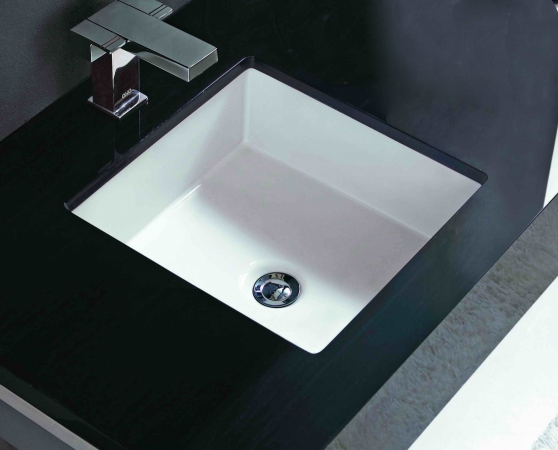 Cantrio Koncepts PS-105 Undermount Vitreous China Square Sink
