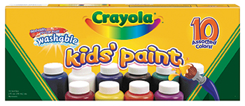 Picture of Crayola Llc Formerly Binney & Smith BIN541205 Washable Kids Paint 10 Jar Set