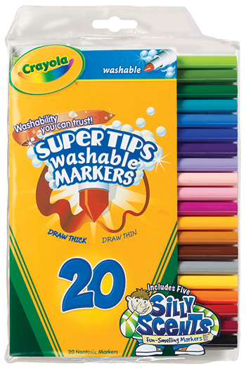 Picture of Crayola Llc Formerly Binney & Smith BIN588106 Washable Markers 20Ct Super Tips