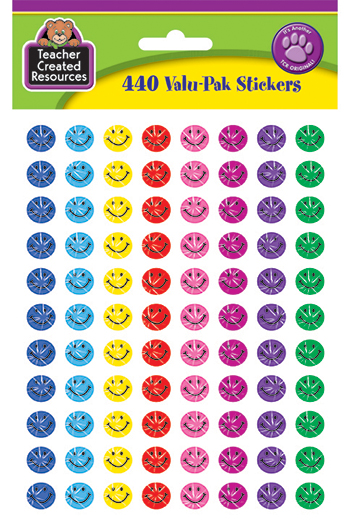 Picture of Teacher Created Resources TCR6631 Mini Happy Faces Sparkle Stickers