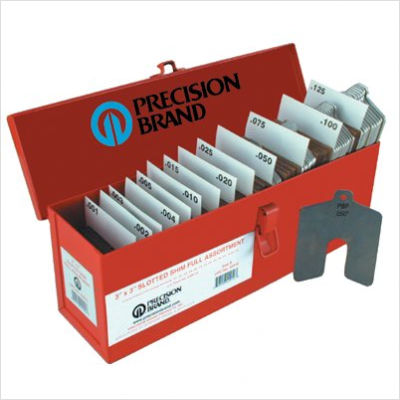 42910 Stainless Steel Slotted Shim Full Assortment - Size B - 3 x 3 in., 260 Per Pack