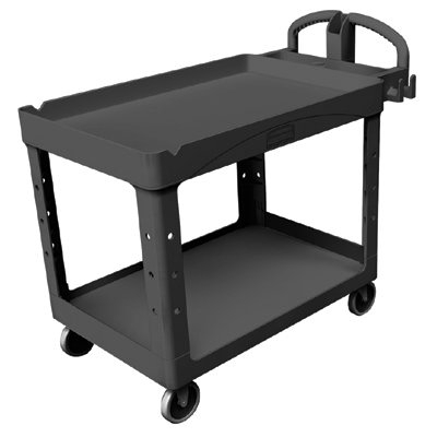 Hd Lipped 2-Shelf Utility Cart Large