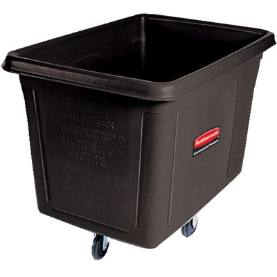 Rubbermaid FG461400 BLA 1/2 cu yd Trash Cart w/ 500 lb Capacity, Black, 500-lb. Capacity