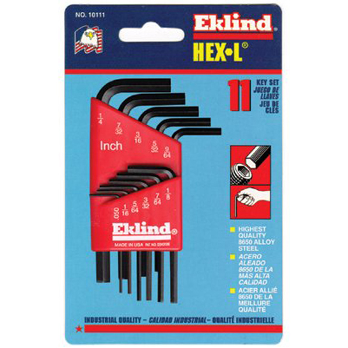 Picture of Eklind Tool 269-10107 7Pc. Inch L-Wrench Hex Key Set Short Arm