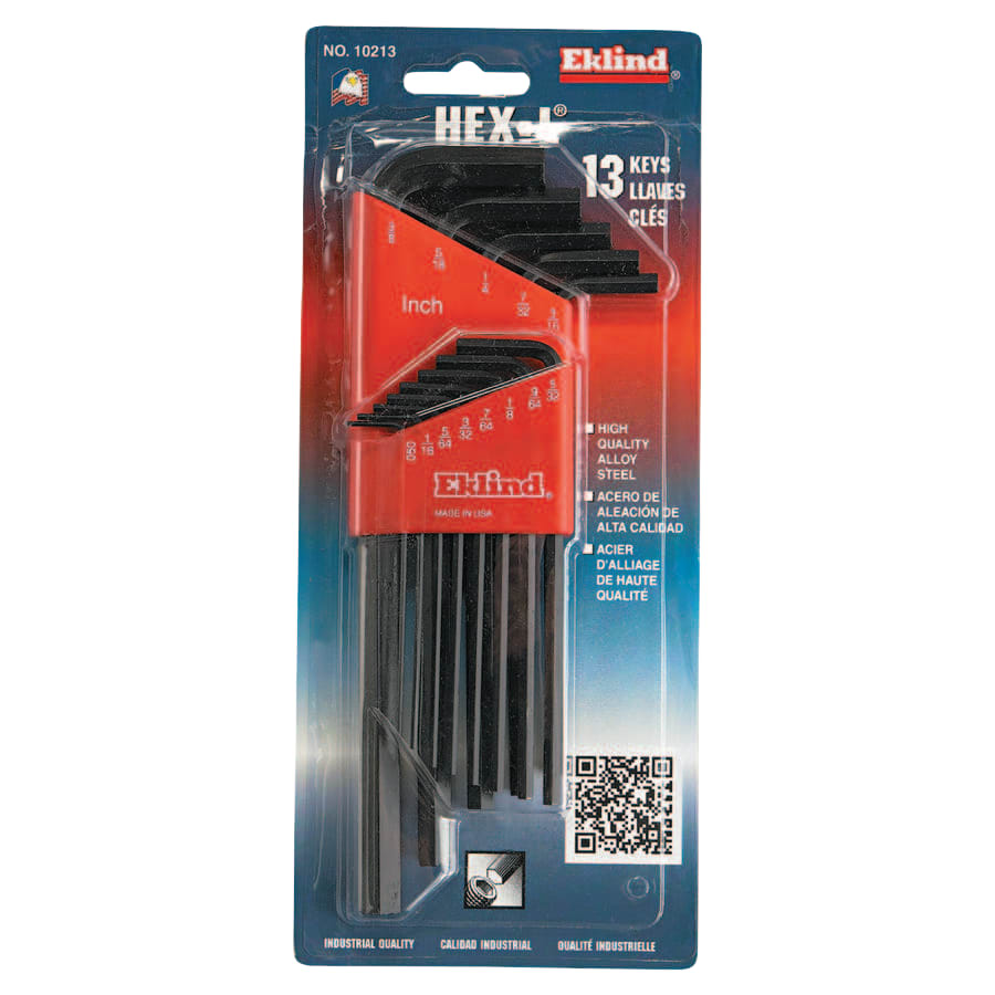 Picture of Eklind Tool 269-10213 13 Pc. Hex-L Key Set Inch Sizes: .050 Inch - 3-8 Inch