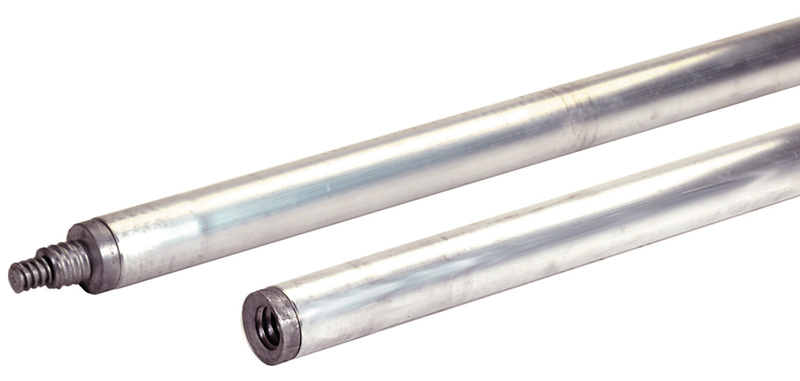 Threaded Handle,1-3/4 x 72 In,Aluminum