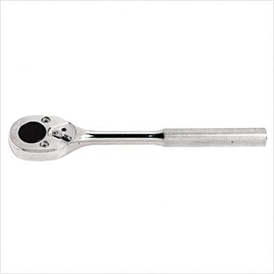 1/4" Drive, 24 Geared Teeth, Pear Head Hand Ratchet, 5" L, Full Polish Finish
