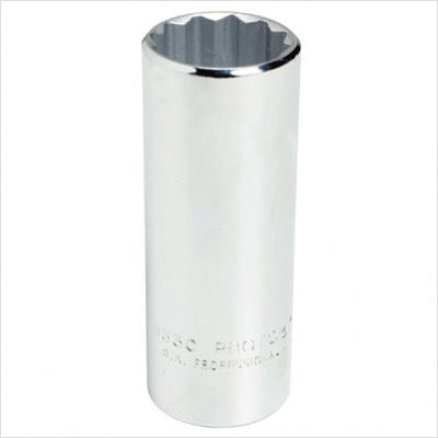 1/2 in Drive, 3/8" Triple Square SAE Socket, 12 Points,  Steel, Chrome, 3/8 in