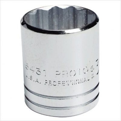 1/2 in Drive, 11/16" Triple Square SAE Socket, 12 Points, Steel, Chrome, 11/16 in