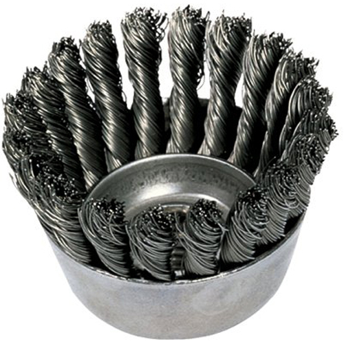 82220 External Nut Heavy Duty Minigrinder Single Row Cup Brush, 2-3/4 in dia Brush