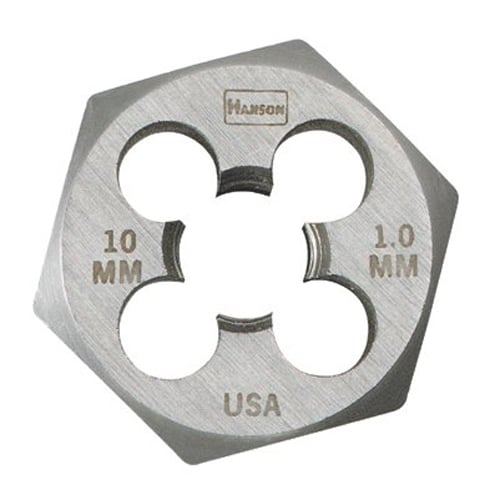 Irwin Hanson 12 mm x 1.75 Inch High Carbon Steel Hexagon Metric Die - 9744