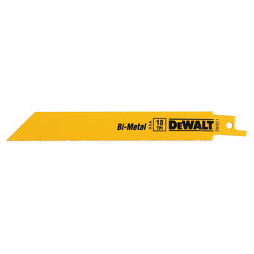 Picture of DeWalt 115-DW4808 6 Inch 14Tpi Straight Back Bi-Metal Reciprocating Saw Blade 5 Pack