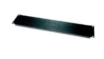 1U Flanged Aluminum Blank Panel - Black - 1 Rack Space size