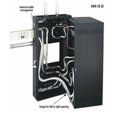 WALL RACK SECTIONAL FITS 20",DEEP EQUIP 24 RMU 42.00",BLACK FINISH