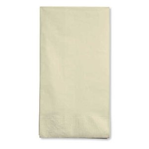 16-Count Touch of Color 3-Ply Paper Guest Napkins, Ivory