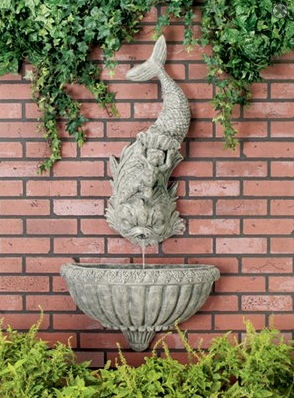 Picture of Craft-Tex 88052M Cherub Dolphin Wall Fountain - Top