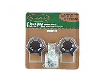 49040 1 in. Low Top Mount Ring - Matte Black