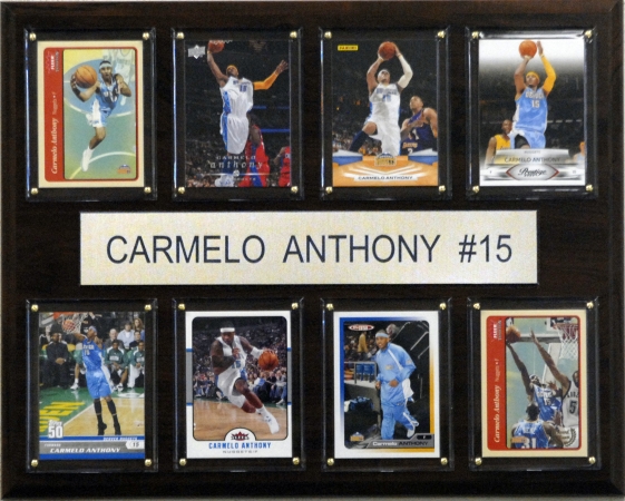 Picture of C & I Collectables 1215ANTHONY8C NBA Carmelo Anthony Denver Nuggets 8 Card Plaque