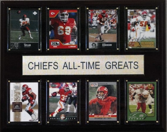 Picture of C & I Collectables 1215ATGCHIEF NFL Kansas City Chiefs All-Time Greats Plaque