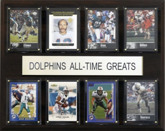 Picture of C & I Collectables 1215ATGDOLP NFL Miami Dolphins All-Time Greats Plaque