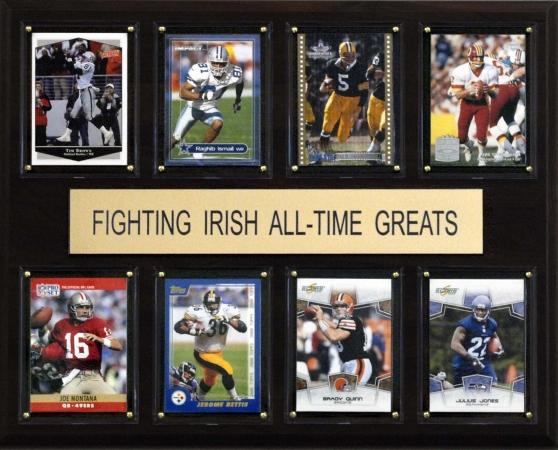 Picture of C & I Collectables 1215ATGIRISH NCAA Football Notre Dame Fighting Irish All-Time Greats Plaque