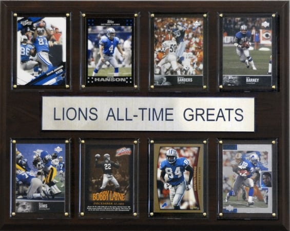 Picture of C & I Collectables 1215ATGLION NFL Detroit Lions All-Time Greats Plaque