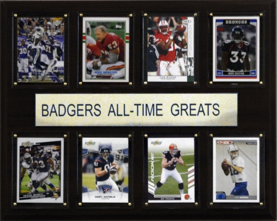 Picture of C & I Collectables 1215ATGWISC NCAA Football Wisconsin Badgers All-Time Greats Plaque