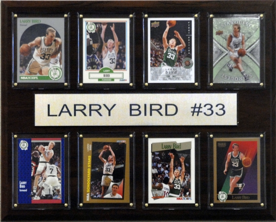 Picture of C & I Collectables 1215BIRD8C NBA Larry Bird Boston Celtics 8 Card Plaque