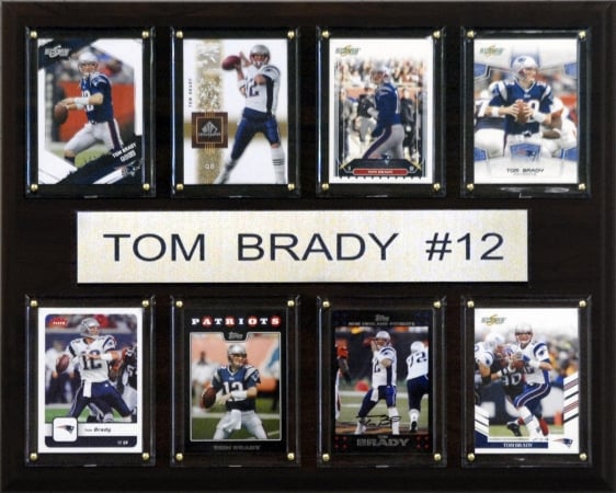Picture of C & I Collectables 1215BRADY8C NFL Tom Brady New England Patriots 8 Card Plaque