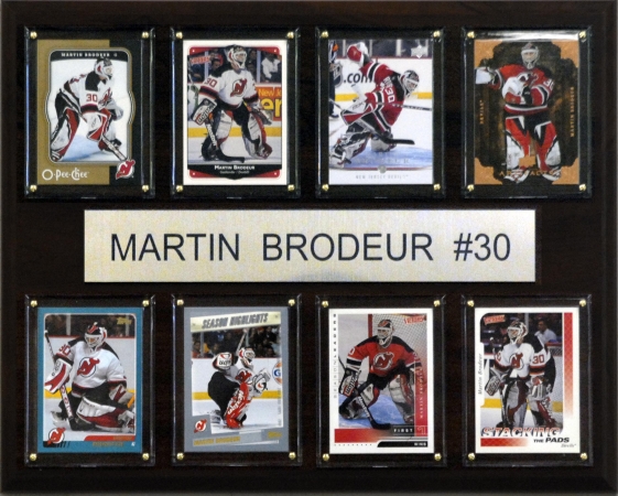 Picture of C & I Collectables 1215BRODEUR8C NHL Martin Brodeur New Jersey Devils 8 Card Plaque