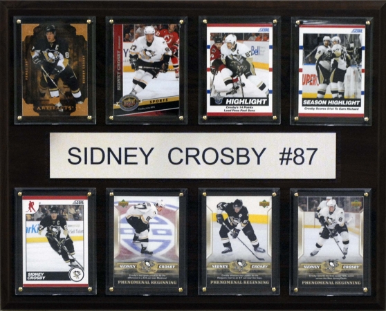 Picture of C & I Collectables 1215CROSBY8C NHL Sidney Crosby Pittsburgh Penguins 8 Card Plaque