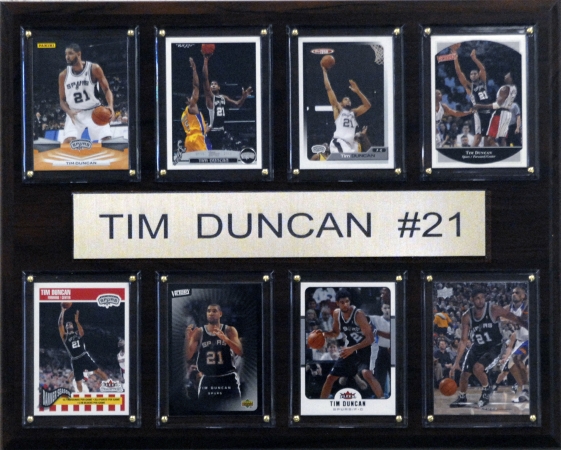 Picture of C & I Collectables 1215DUNCAN8C NBA Tim Duncan San Antonio Spurs 8 Card Plaque