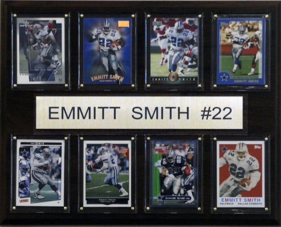 Picture of C & I Collectables 1215EMSMITH8C NFL Emmitt Smith Dallas Cowboys 8 Card Plaque